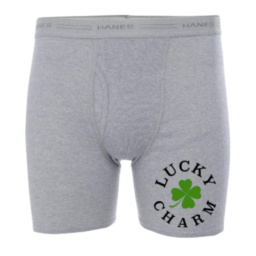 Personalized Men’s Underwear – Funny 'Lucky Charm' on the LEG, Husband gift